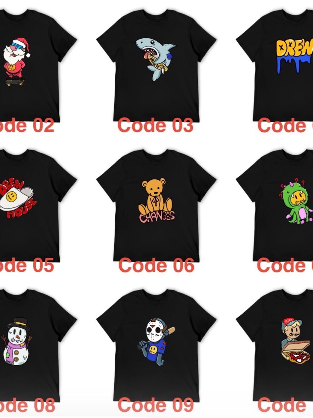 1 X Drew Inspired DTF Graphic Print T Shirt